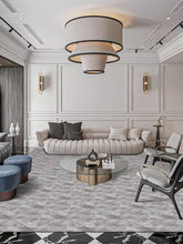 Lavish geometric area rug